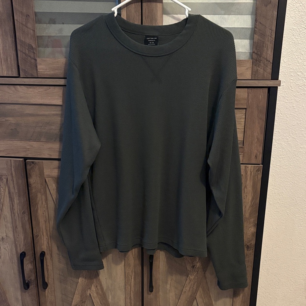 Men's Cotton on cropped fit long sleeve shirt